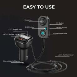 Rexing AUX2 Mini Bluetooth car Receiver – Buy Online at AbmarketX