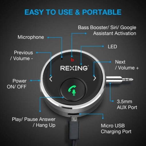 REXING AUXB0 Mini Portable Bluetooth Transmitter for cars - Image 6