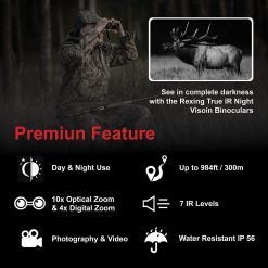 Alternative view of Rexing B1 Maverick Carbon Fiber Night Vision Goggles Binoculars