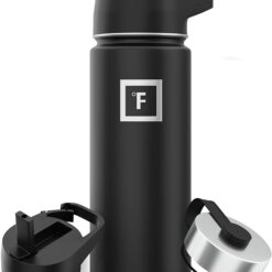 IRON °FLASK 18 oz Stainless Steel Water Bottle – Midnight Black – Buy Online at AbmarketX