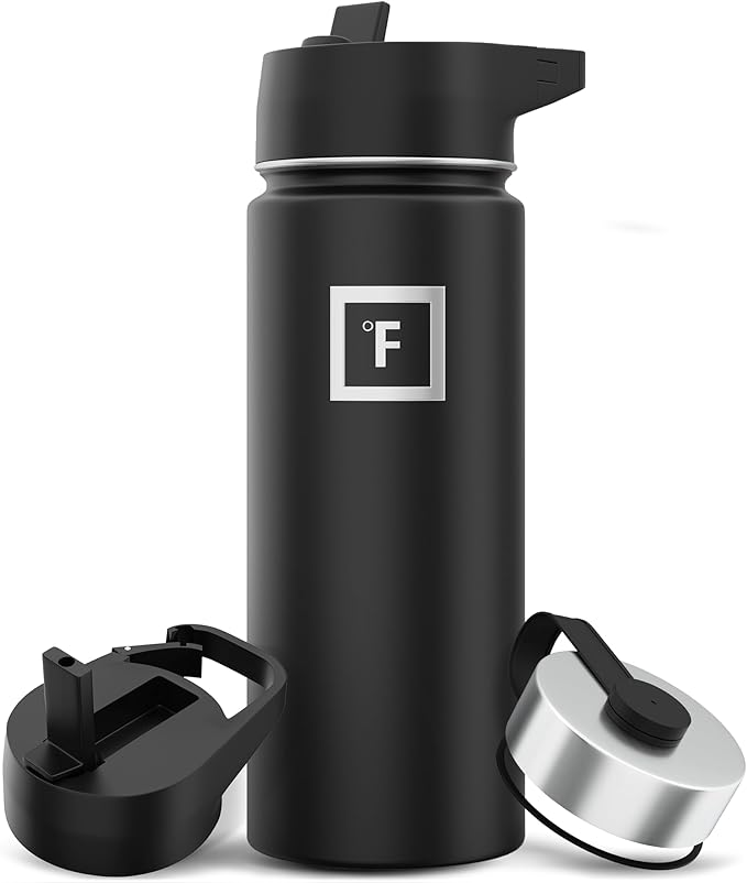 IRON °FLASK 18 oz Stainless Steel Water Bottle – Midnight Black – Buy Online at AbmarketX