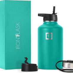 IRON °FLASK 64 oz Stainless Steel Water Bottle – Aquamarine – Buy Online at AbmarketX