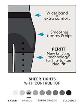 HUE Women's Opaque Sheer to Waist Opaque Tights - Image 3