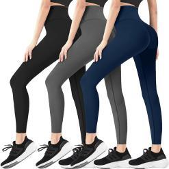 FULLSOFT 3‑Pack High‑Waisted Tummy‑Control Leggings – Buy Online at AbmarketX