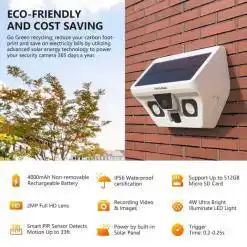 REXING Wireless Solar Powered Outdoor Security Camera – Buy Online at AbmarketX