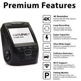 Rexing V1-4K Ultra HD Car Dash Cam with Wi-Fi – Buy Online at AbmarketX