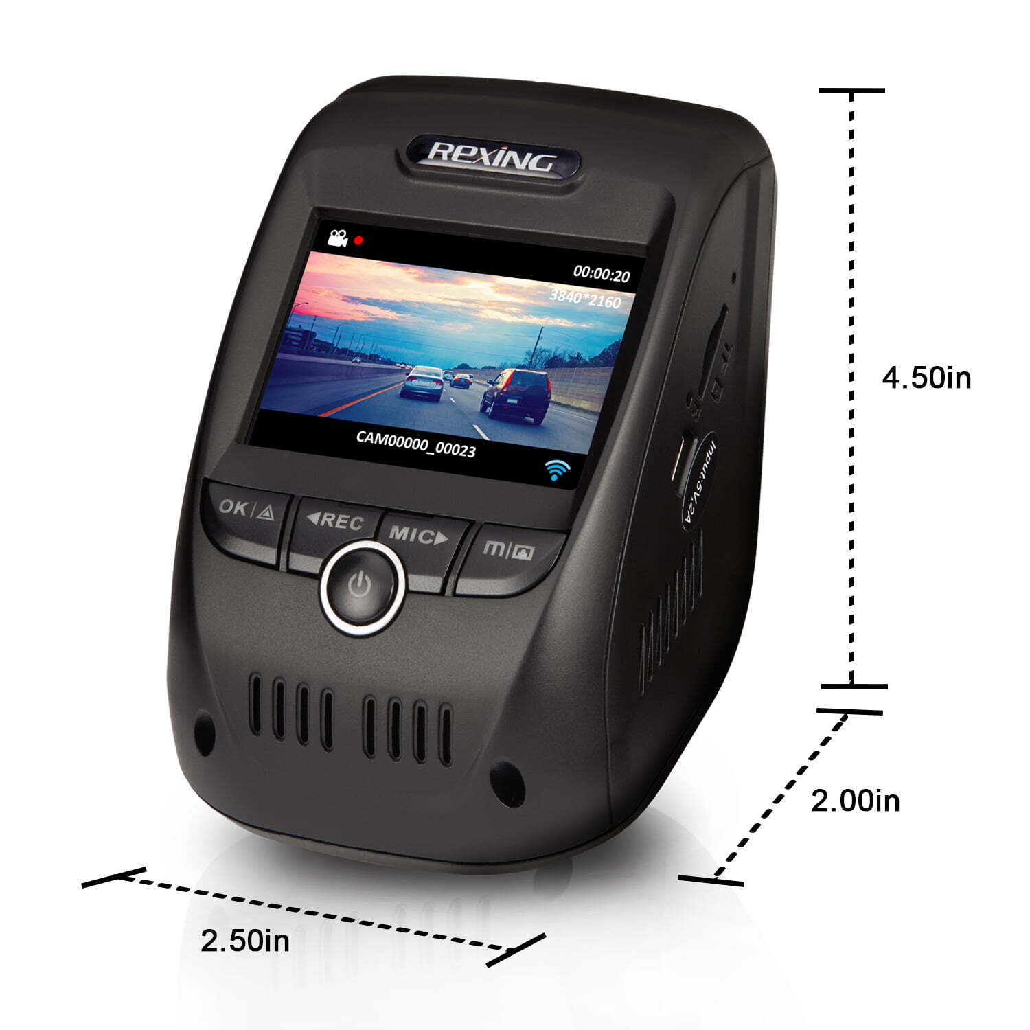 Rexing V1 MAX 4K Dash Cam with Wi-Fi and GPS – Buy Online at AbmarketX