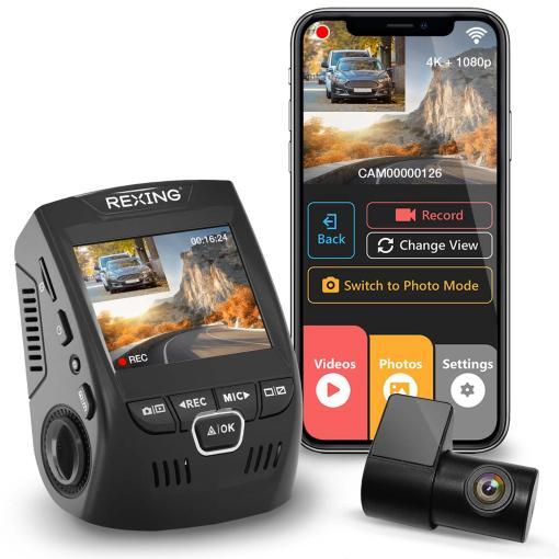 Rexing V1P 4K Dual‑Channel Dash Cam