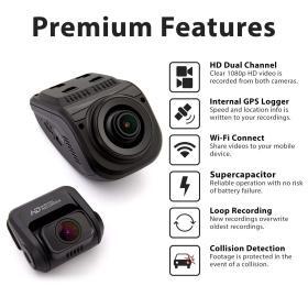 Rexing V1P Pro Dual 1080p Dash Cam with Wi-Fi & GPS – Buy Online at AbmarketX