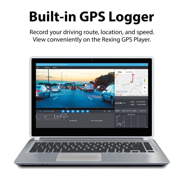 Rexing V1P Pro Dual 1080p Dash Cam with Wi-Fi & GPS – Buy Online at AbmarketX