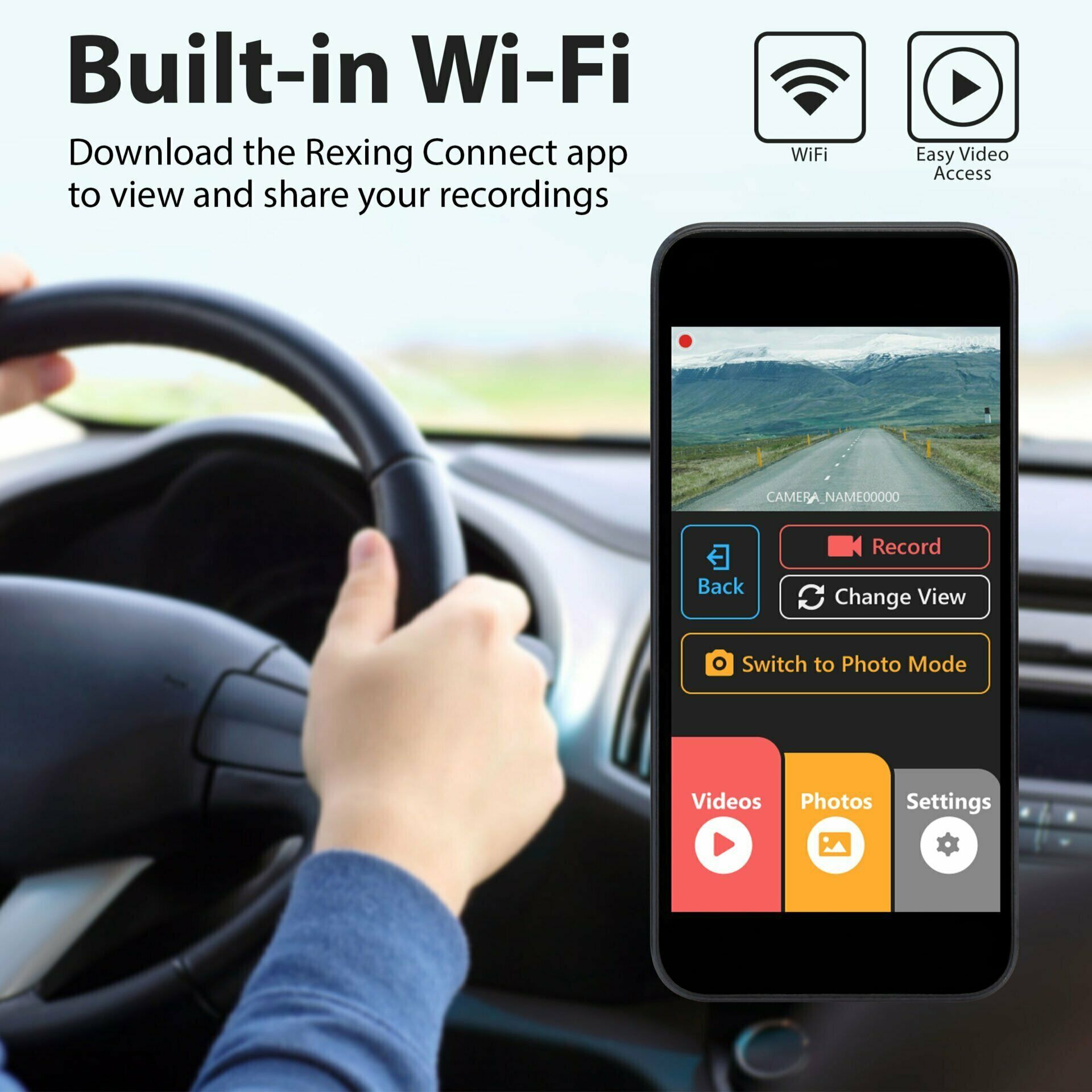 Rexing V1P Pro Dual 1080p Dash Cam with Wi-Fi & GPS – Buy Online at AbmarketX