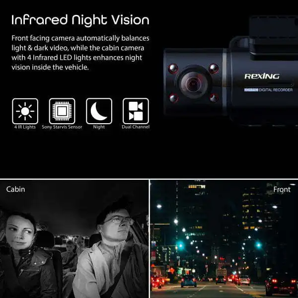 Rexing V3 Dual‑Channel Dash Cam Bundle – Buy Online at AbmarketX