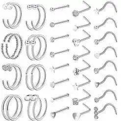 ONESING 35–70 PCS 18G/20G Nose Rings Set – Buy Online at AbmarketX
