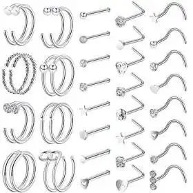 ONESING 35–70 PCS 18G/20G Nose Rings Set – Buy Online at AbmarketX