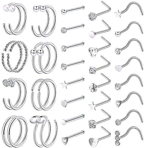 ONESING 35–70 PCS 18G/20G Nose Rings Set – Buy Online at AbmarketX