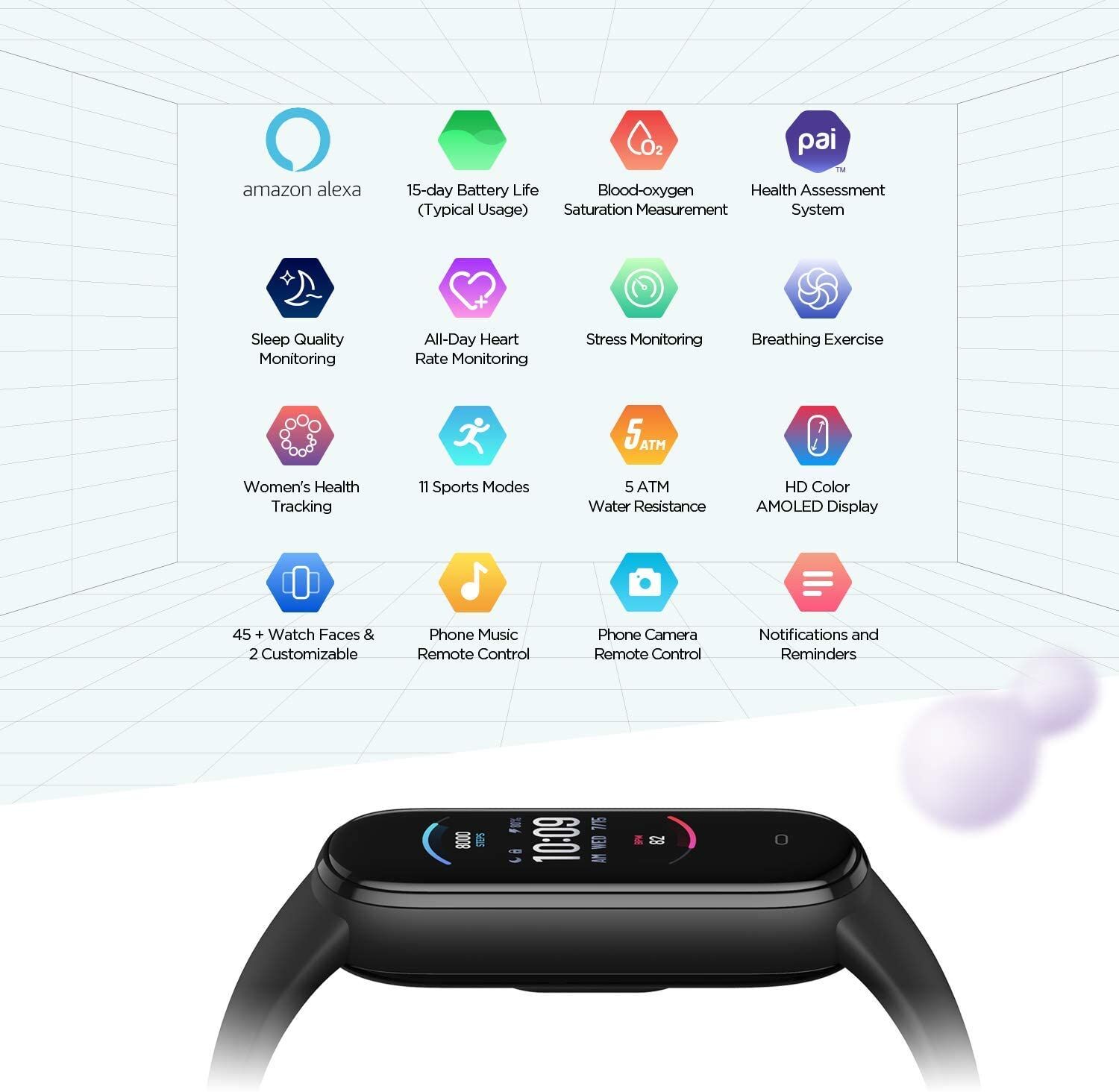 Amazfit Band 5 Activity Fitness Tracker – Buy Online at AbmarketX