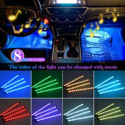 Nilight 48 LEDs DC 5V Multicolor Music Car Strip Light Kit – Buy Online at AbmarketX