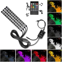 Nilight 48 LEDs DC 5V Multicolor Music Car Strip Light Kit – Buy Online at AbmarketX