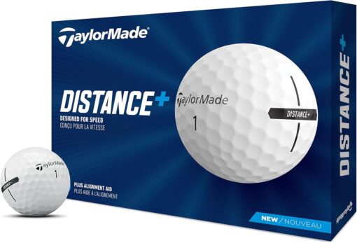 TaylorMade 2021 Distance Plus Golf Balls | 12pk - White