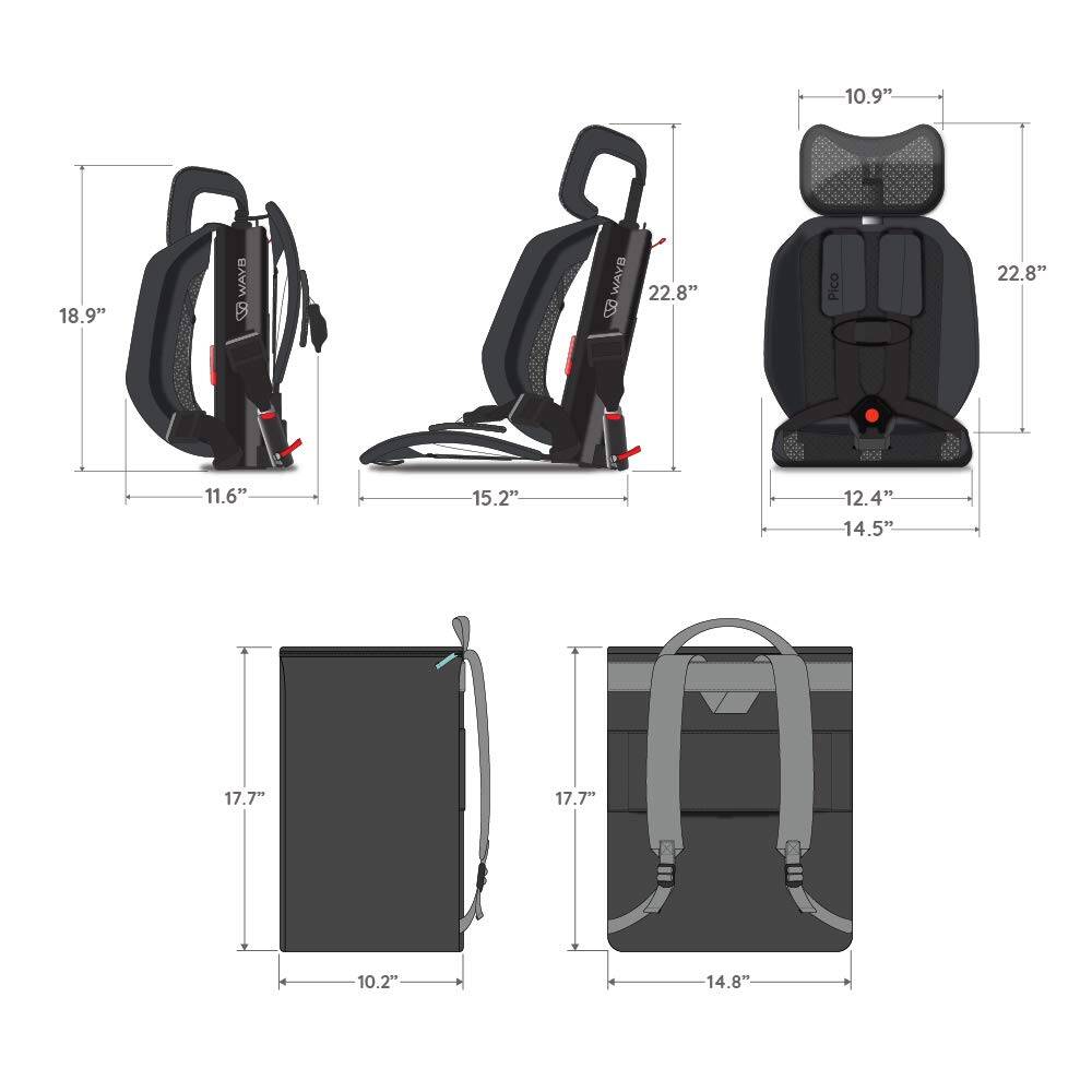 WAYB Pico Travel Car Seat – Foldable Seat for Air & Road – Buy Online at AbmarketX