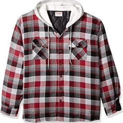 Wrangler Authentics quilted flannel jacket with hood – Buy Online at AbmarketX