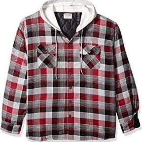 Wrangler Authentics quilted flannel jacket with hood – Buy Online at AbmarketX