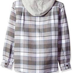 Wrangler Authentics quilted flannel jacket with hood – Buy Online at AbmarketX