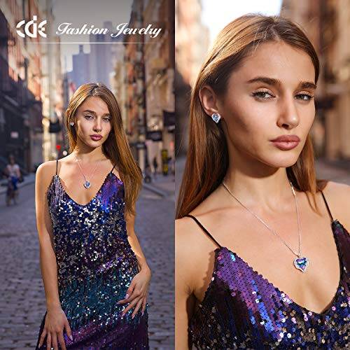 CDE Angel Wing Heart Necklace & Earrings Set – Buy Online at AbmarketX