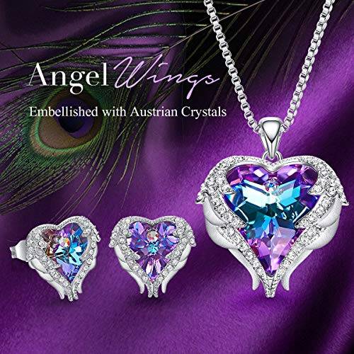 CDE Angel Wing Heart Necklace & Earrings Set – Buy Online at AbmarketX