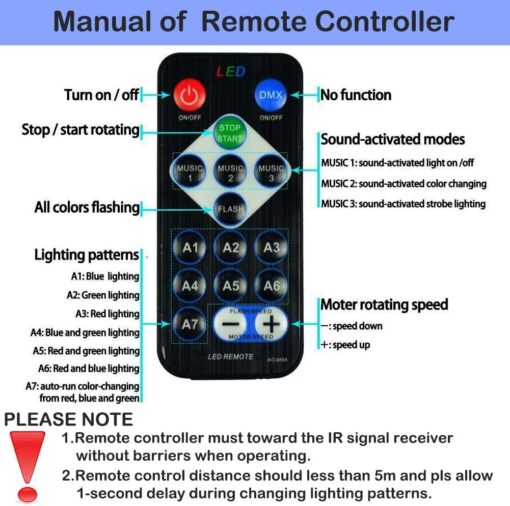 Luditek Sound Activated Party Lights with Remote DJ Lighting - Image 2