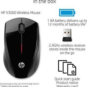 HP X3000 G3 Wireless Mouse – Black – Buy Online at AbmarketX