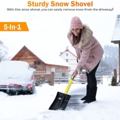 GEJRIO 5‑in‑1 Extendable Snow Brush & Ice Scraper – Buy Online at AbmarketX