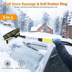 GEJRIO 5‑in‑1 Extendable Snow Brush & Ice Scraper – Buy Online at AbmarketX