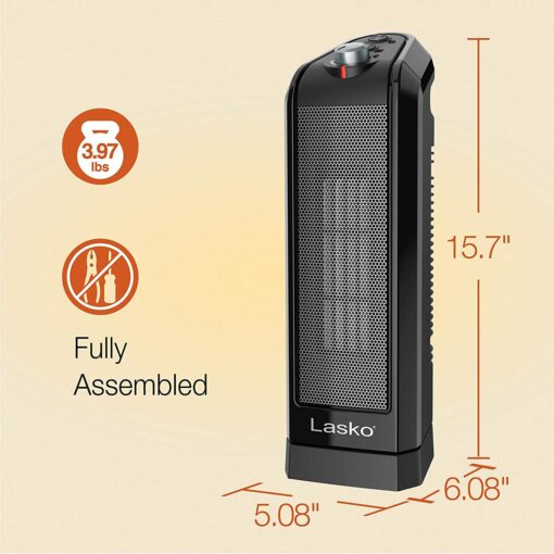 Lasko CT16450 1500 W Oscillating Ceramic Space Heater - Image 7