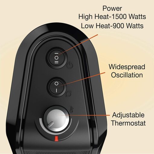 Lasko CT16450 1500 W Oscillating Ceramic Space Heater - Image 8