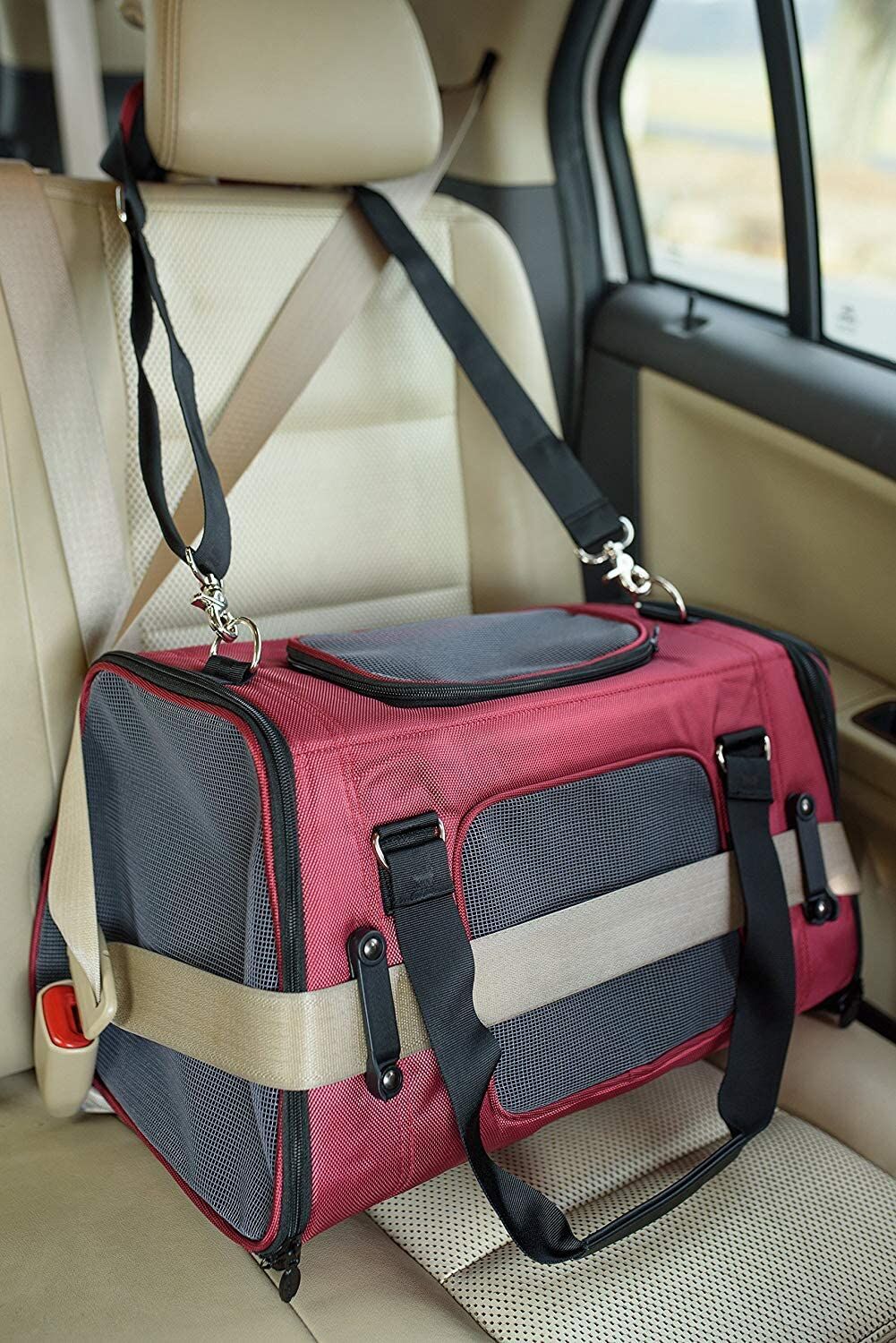 Gen7Pets Commuter Pet Carrier & Car Seat – Red/Black - Image 6