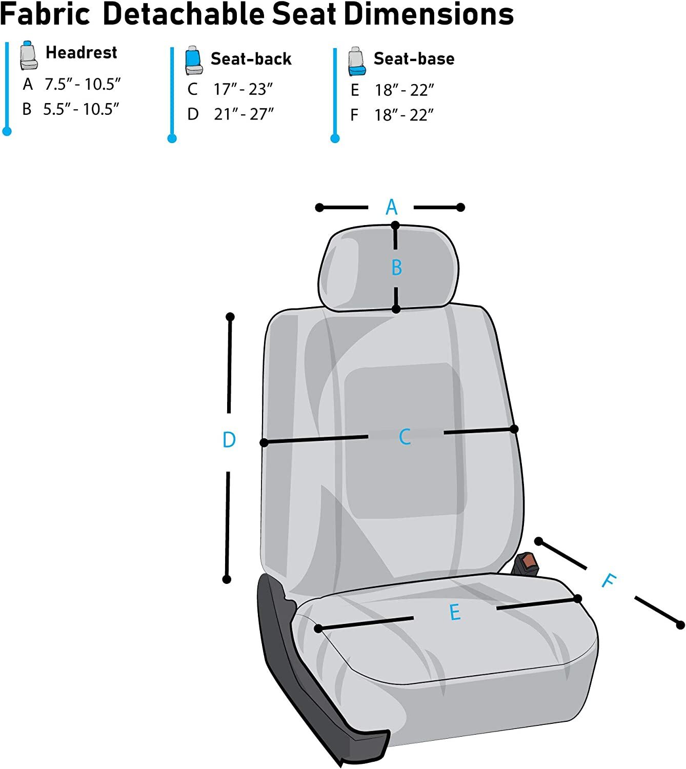 FH Group Front Set Cloth Car Seat Covers – Buy Online at AbmarketX