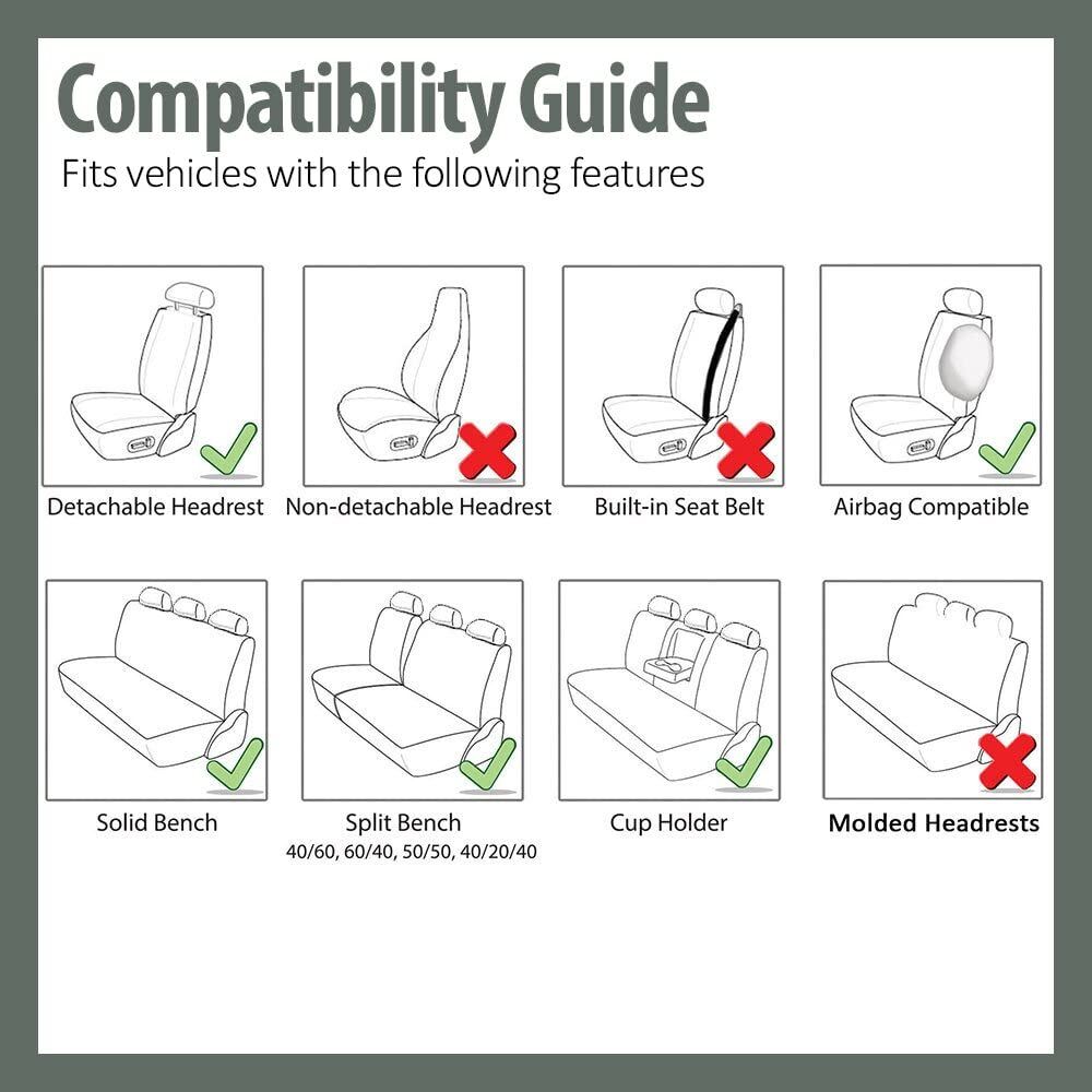 FH Group Front Set Cloth Car Seat Covers – Buy Online at AbmarketX