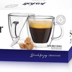JoyJolt Savor Double‑Wall Espresso Glasses – 5.4 oz Set of 2 – Buy Online at AbmarketX