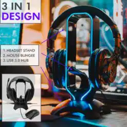 Tilted Nation Gaming Headset Stand | RGB Headphone Stand – Buy Online at AbmarketX
