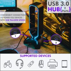 Tilted Nation Gaming Headset Stand | RGB Headphone Stand – Buy Online at AbmarketX
