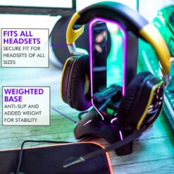 Tilted Nation Gaming Headset Stand | RGB Headphone Stand – Buy Online at AbmarketX