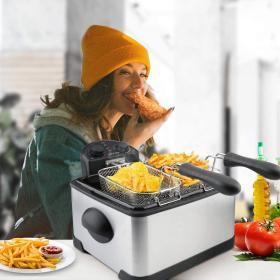 Secura 1700-Watt Stainless-Steel Triple Basket Electric Deep Fryer – Buy Online at AbmarketX