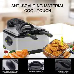 Secura 1700-Watt Stainless-Steel Triple Basket Electric Deep Fryer – Buy Online at AbmarketX