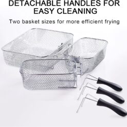 Secura 1700-Watt Stainless-Steel Triple Basket Electric Deep Fryer – Buy Online at AbmarketX