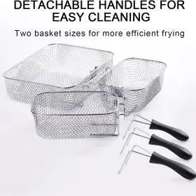 Secura 1700-Watt Stainless-Steel Triple Basket Electric Deep Fryer – Buy Online at AbmarketX