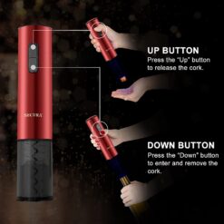 Secura Electric Wine Opener – Rechargeable (Red) – Buy Online at AbmarketX
