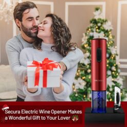 Secura Electric Wine Opener – Rechargeable (Red) – Buy Online at AbmarketX