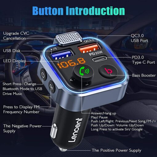 LENCENT FM Transmitter in-Car Adapter - Image 7