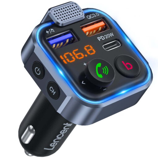 LENCENT FM Transmitter in-Car Adapter